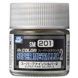 MRHSM201 - Mr. Hobby Super Metallic Super Fine Silver 2 - 10mL Bottle