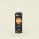 AKI11242 - AK Interactive Black Primer - 100mL Bottle - Acrylic / Water Based - Flat
