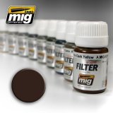 MIG1511 - Ammo by Mig Brown for Dk.Yellow Filter - 35mL Bottle - Enamel