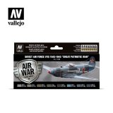 VLJ71198 - Vallejo Type - Air War Sets: Soviet Air Force VVS 1943 to 1945 "Great Patriotic War" (8 pieces) - Acrylic / Water Based - Flat