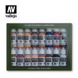 VLJ70125 - Vallejo Type - Figure Sets: Face & Skin Tones (16 pieces) - Acrylic / Water Based - Flat