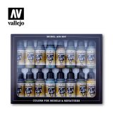 VLJ71193 - Vallejo Type - Air War Sets: RLM Colors (16 pieces) - Acrylic / Water Based - Flat