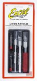 EXC44082 - Excel Deluxe Knife Set - K1, K2 and K5 Handles with 13 Assorted Blades