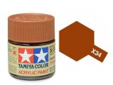 TAMX34 - Tamiya Gloss Metallic Brown Acrylic - 10mL Bottle - Acrylic - Glossy - Shipping only in continental U.S. and Canada