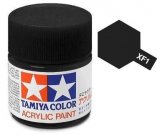 TAMXF1 - Tamiya Flat Black Acrylic - 10mL Bottle - Acrylic - Flat - Shipping only in continental U.S. and Canada