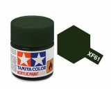 TAMXF61 - Tamiya Flat Dark Green Acrylic - 10mL Bottle - Acrylic - Flat - Shipping only in continental U.S. and Canada