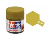 TAMXF60 - Tamiya Flat Dark Yellow Acrylic - 10mL Bottle - Acrylic - Flat - Shipping only in continental U.S. and Canada