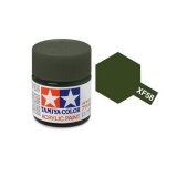 TAMXF58 - Tamiya Flat Olive Green Acrylic - 10mL Bottle - Acrylic - Flat - Shipping only in continental U.S. and Canada