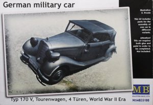 MBLMB35100 - Master Box 1/35 German Military Car - Mercedes-Benz Typ 170 V, Tourenwagen, 4 Turen - World War II Era Series