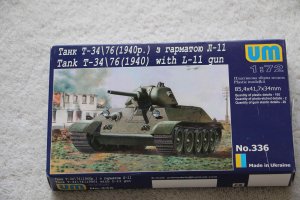 UMM336 - UM Models 1/72 T-34/76 1940 w/L-11 Gun